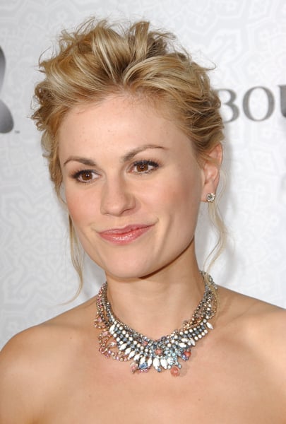 True Blood Star Anna Paquin's Wedding Hairstyle A Blonde Wavy Updo