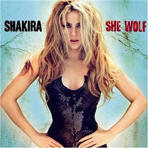 Shakira and the cover of ther latest album - sans dreadlocks