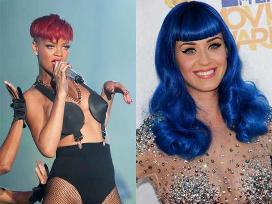 rihanna red hairstyles. new red hairstyle and Katy