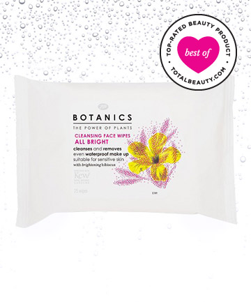 Best Face Wipe No. 1: Boots Botanics All Bright Cleansing Wipes, $6.99
