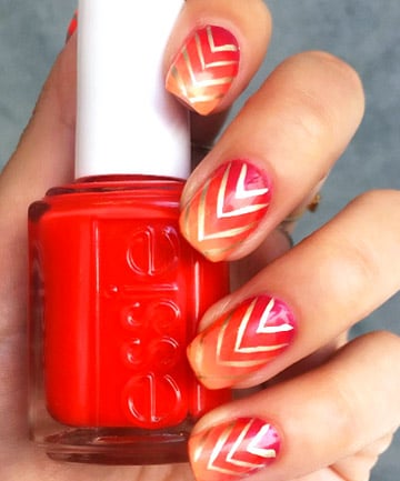 Gold Chevrons and Sunset Shades