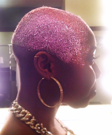Glitter Hair: Buzzed Brilliance