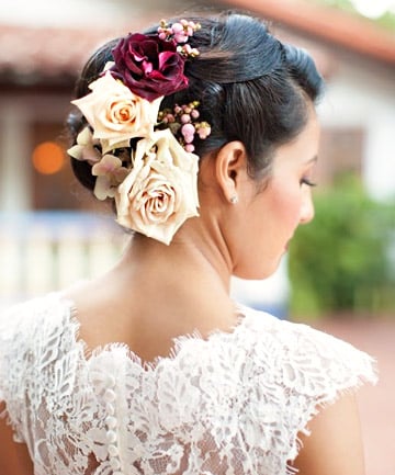A Spanish Rose Wedding Hairstyle