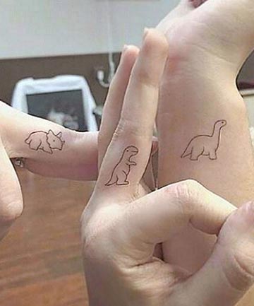 Finger Tattoos: Dino Digits
