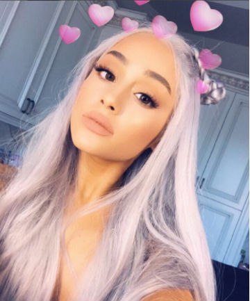 Ariana Grande's Silvery Gray Long Locks