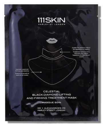 111 Skin Celestial Black Diamond Lifting And Firming Neck Mask, $30