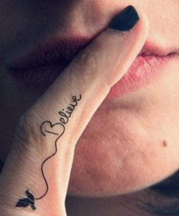 Finger Tattoos: Just Believe 