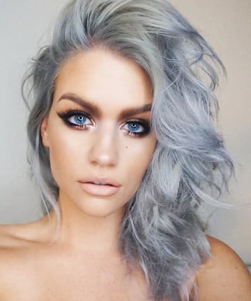 Gray Hair With Blue Eyes