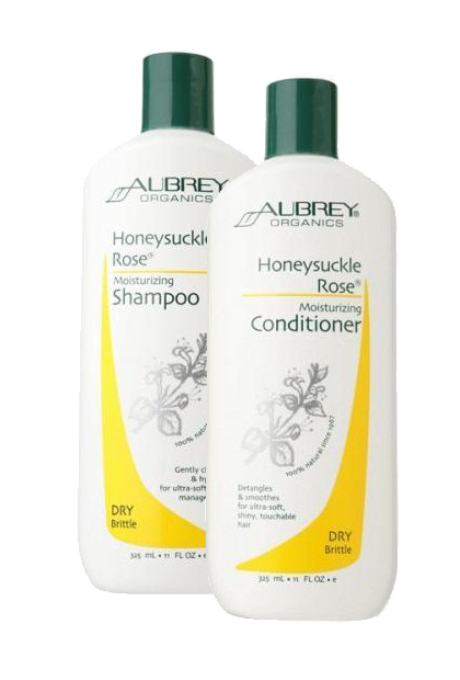 Aubrey Organics Honeysuckle Rose Moisturizing Shampoo and Conditioner 