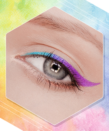 Ombre Blue and Purple Winged Liner
