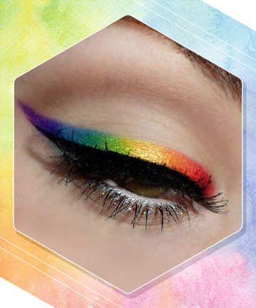 Shimmery Rainbow Winged Liner