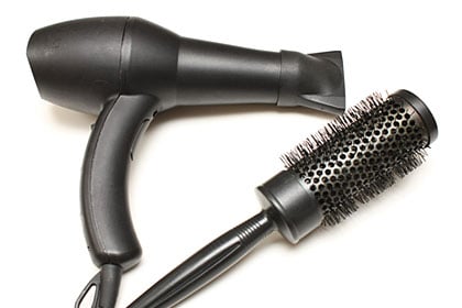 Blow drying your hair -- coarse or curly hair
