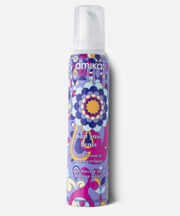 Amika Bust Your Brass Violet Leave-In Treatment Foam, $25