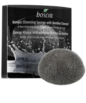 Boscia Konjac Cleansing Sponge With Bamboo Charcoal, $15