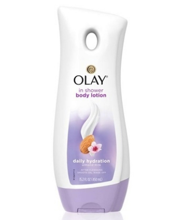 Olay Daily Hydration Almond Milk In-Shower Body Lotion, $10.99