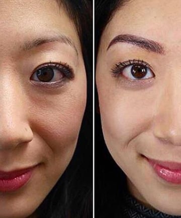 If you have no brow hair, consider an artistic approach