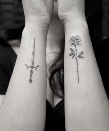 Rose and Dagger Tattoo