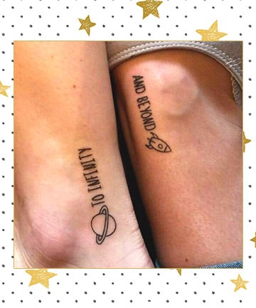 To Infinity and Beyond BFF Tattoo