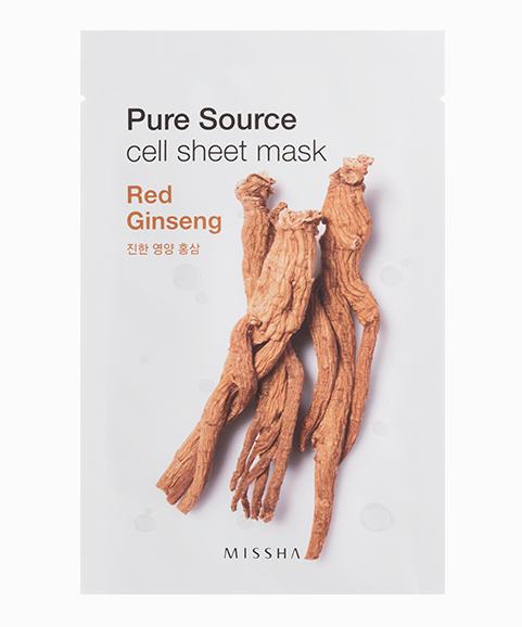 Missha Pure Source Cell Sheet Mask Red Ginseng, $2
