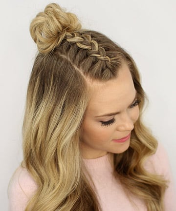 Mohawk French Braid Top Knot