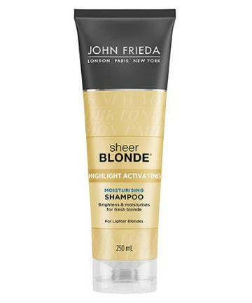 Best Color Protecting Shampoo No. 9: John Frieda Sheer Blonde Highlight Activating Moisturizing Shampoo, $8.49