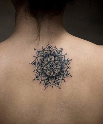 Ultra-Detailed Lotus Mandala Tattoo