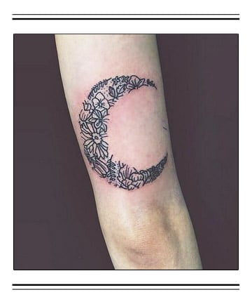 Modern Moon Tattoo