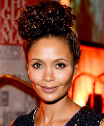 Thandie Newton's Natural Hairstyle Top Knot 