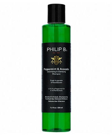 Best Shampoo No. 12: Philip B. Peppermint and Avocado Volumizing & Clarifying Shampoo, $34