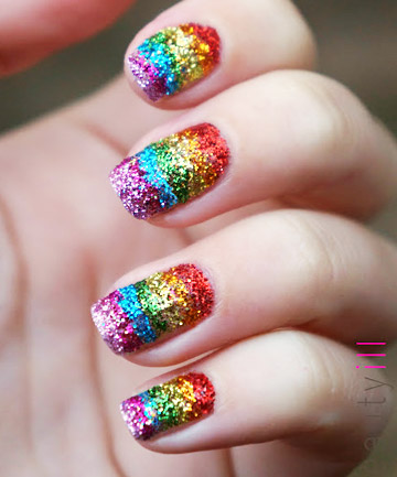 Rainbow Nails: Say It With Sparkle 