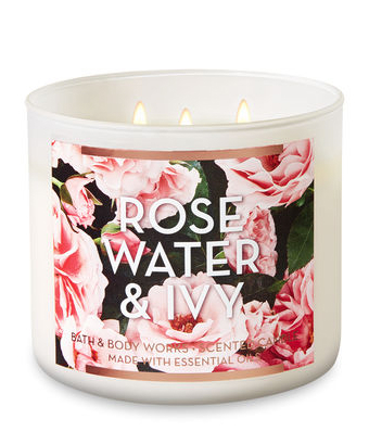Bath & Body Works Rose Water & Ivy 3-Wick Candle, $12.95