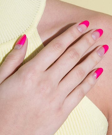 Hot Pink Negative Space Nails