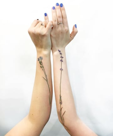 BFF Tattoos: Lavender and Carnation