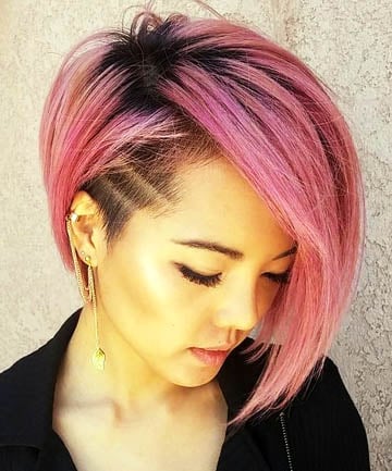 Rose Gold Asymmetrical Undercut