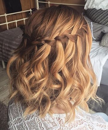 Wavy Bob With Waterfall Braid