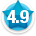 Average member rating of 4.9
