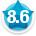 Average member rating of 8.6