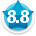 Average member rating of 8.8