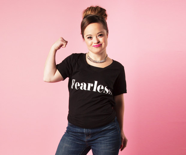 Katie strikes a pose as the face of Beauty & Pin-Ups Fearless campaign.