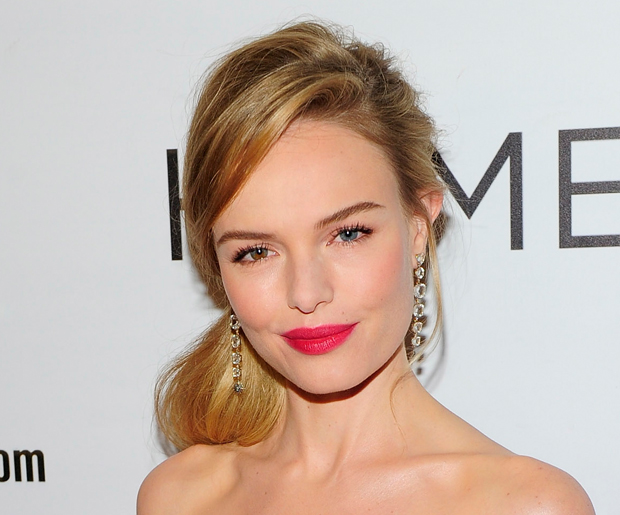 Hairstyles for Big Foreheads: Loose Low Pony with Side Swept Bang on Kate Bosworth