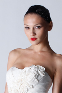 red lipstick wedding