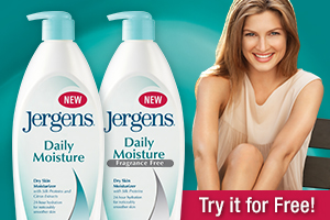 Get Your Sample of the NEW Jergens ®  Daily Moisture Dry Skin Moisturizer