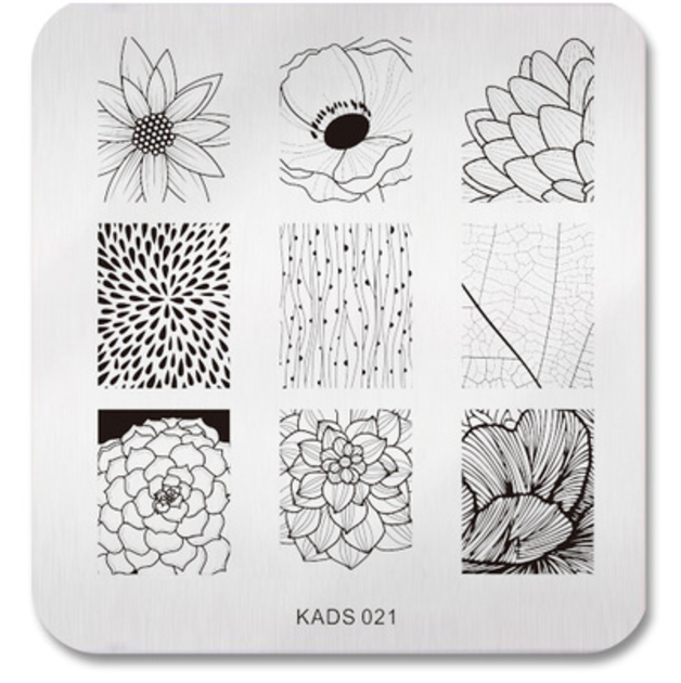 KADS Hot Beauty Lotus Pattern Stamp Stencil