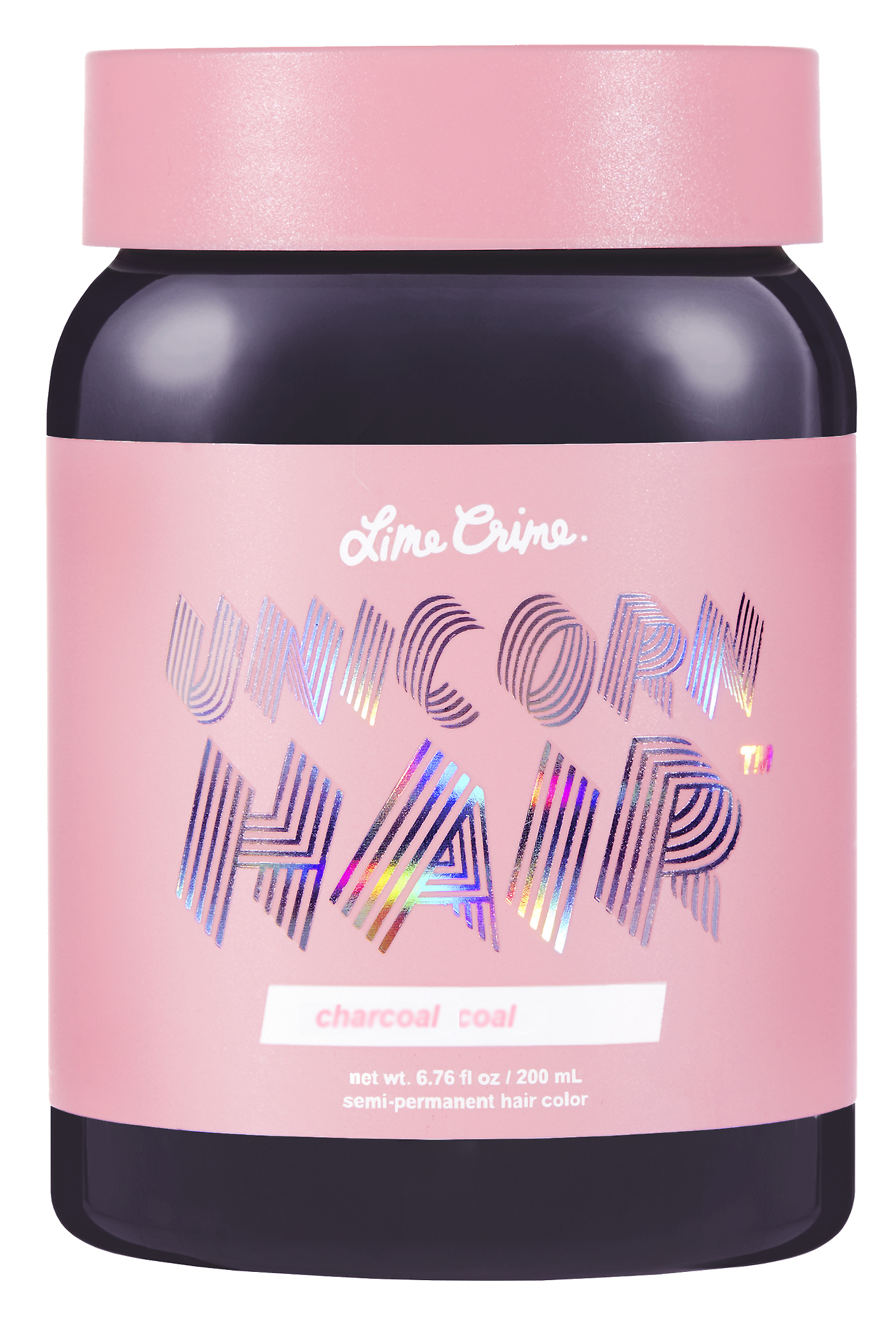 Lime Crime Unicorn Hair On Mute Grey Color Mixer