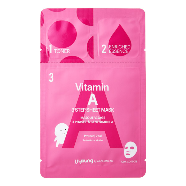 JJ Young by Caolion Lab Vitamin A 3-Step Sheet Mask