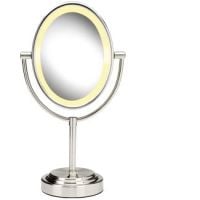 Conair Satin Nickel Double Sided Oval Illuminated Mirror