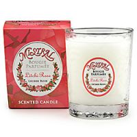 Mistral Lychee Rose Faceted Glass Candle