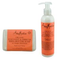 Shea Moisture Coconut Hibiscus Soap and Lotion
