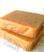 Goat Milk Soap, Ginger Almond Chamomile with Poppy Seeds