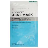 Skin + Pharmacy Advanced Acne Mask Clarifying Tea Tree & Witch Hazel Sheet Mask
